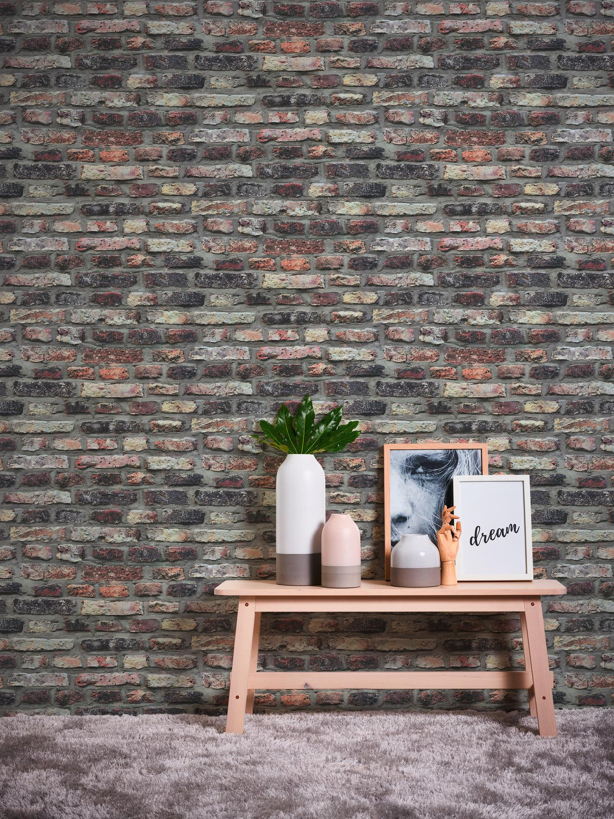 Galerie BB51113 The Bricks And More Brickshire Residents Motif Multi-coloured Wallpaper BB51113 Multi-coloured Wallpaper