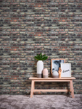 Galerie BB51113 The Bricks And More Brickshire Residents Motif Multi-coloured Wallpaper BB51113 Multi-coloured Wallpaper