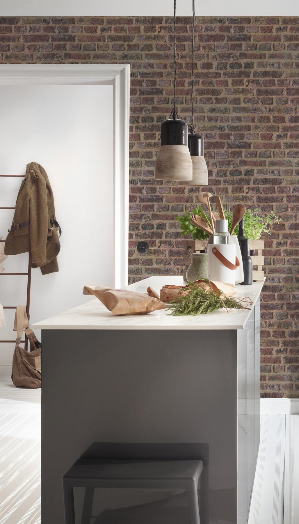 Galerie BB51114 The Bricks And More Brickshire Residents Motif Beige Wallpaper BB51114 Beige Wallpaper