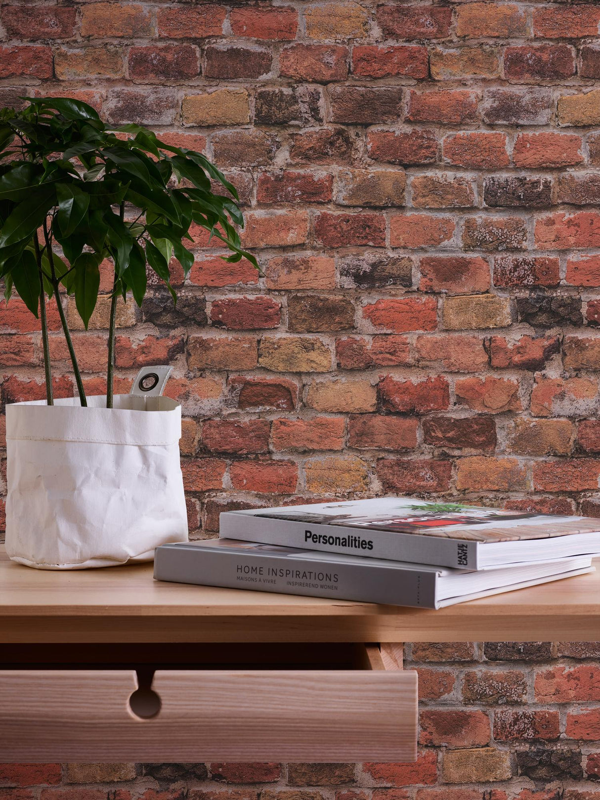 Galerie BB51115 The Bricks And More Brickshire Residents Motif Red Wallpaper BB51115 Red Wallpaper