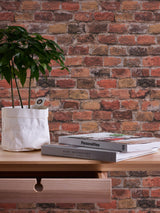 Galerie BB51115 The Bricks And More Brickshire Residents Motif Red Wallpaper BB51115 Red Wallpaper