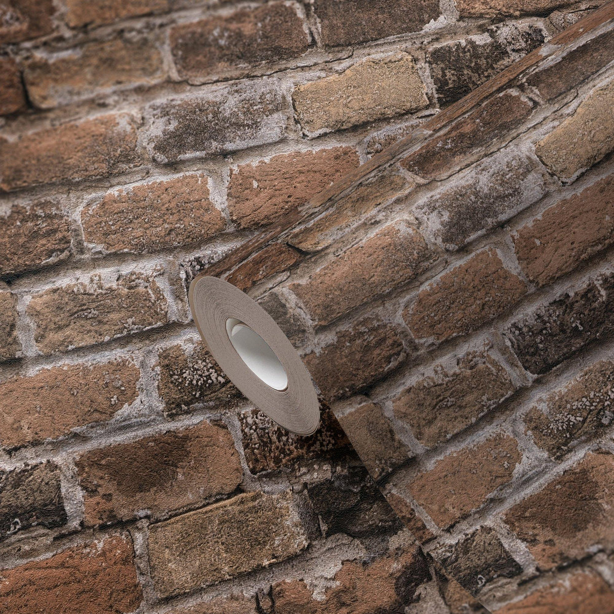 Galerie BB51116 The Bricks And More Brickshire Residents Motif Bronze Brown Wallpaper BB51116 Bronze Brown Wallpaper