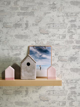 Galerie BB51119 The Bricks And More Industrial Chic Motif Silver Grey Wallpaper BB51119 Silver Grey Wallpaper