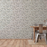 Galerie BB51122 The Bricks And More Stone Symphony Motif Silver Grey Wallpaper BB51122 Silver Grey Wallpaper