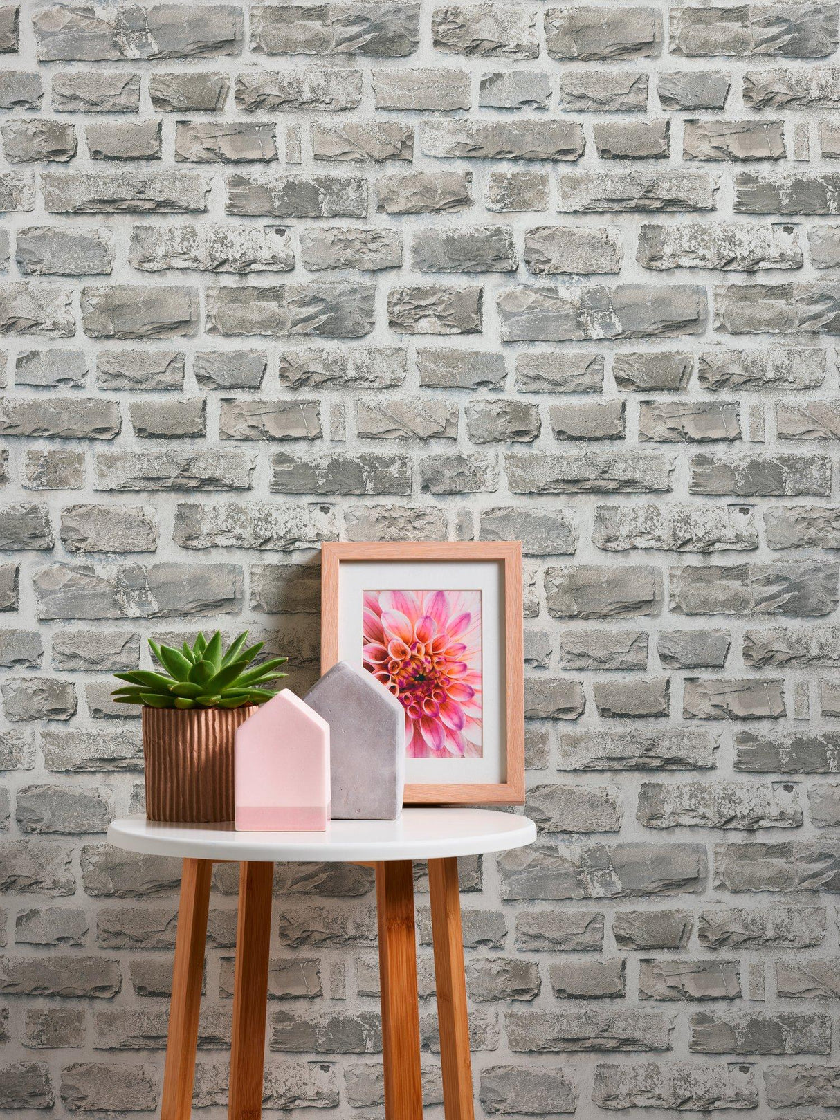 Galerie BB51122 The Bricks And More Stone Symphony Motif Silver Grey Wallpaper BB51122 Silver Grey Wallpaper