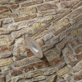 Galerie BB51127 The Bricks And More Stone Symphony Motif Beige Wallpaper BB51127 Beige Wallpaper