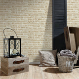 Galerie BB51128 The Bricks And More Rocky Retreat Motif Beige Wallpaper BB51128 Beige Wallpaper