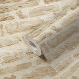 Galerie BB51128 The Bricks And More Rocky Retreat Motif Beige Wallpaper BB51128 Beige Wallpaper