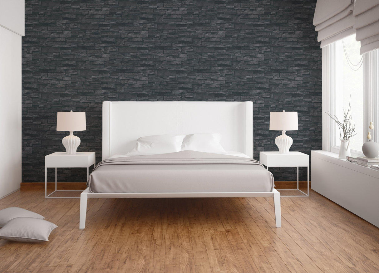 Galerie BB51133 The Bricks And More Sandstone Splendour Motif Black Wallpaper BB51133 Black Wallpaper