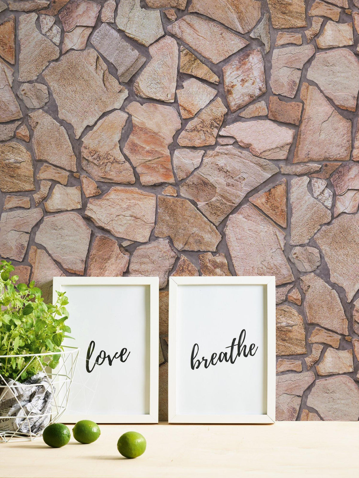Galerie BB51136 The Bricks And More Claystone Cottage Motif Beige Wallpaper BB51136 Beige Wallpaper