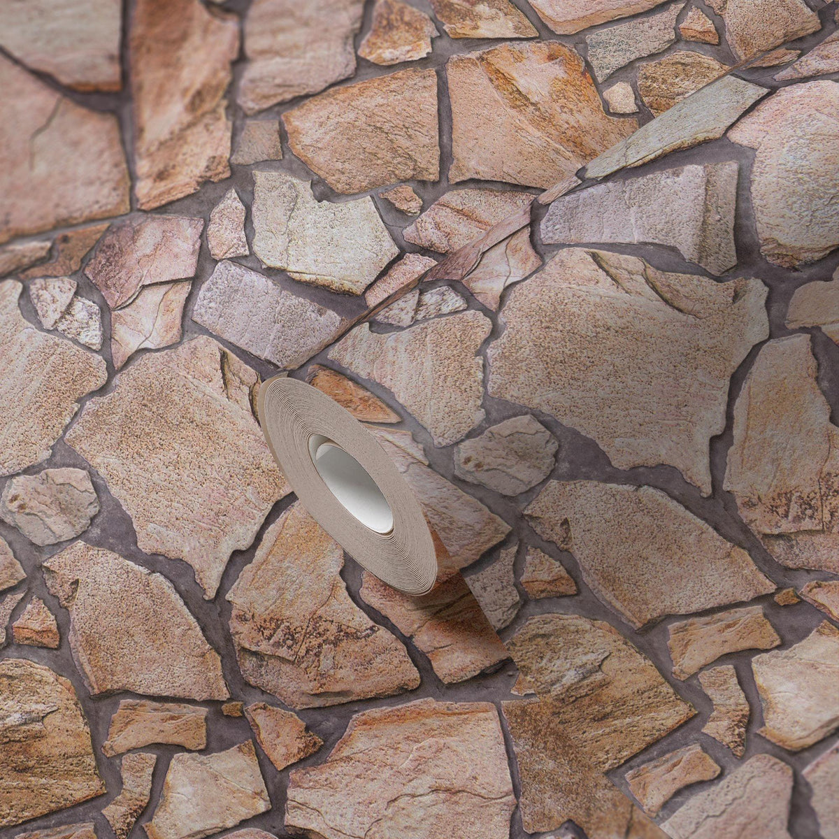 Galerie BB51136 The Bricks And More Claystone Cottage Motif Beige Wallpaper BB51136 Beige Wallpaper