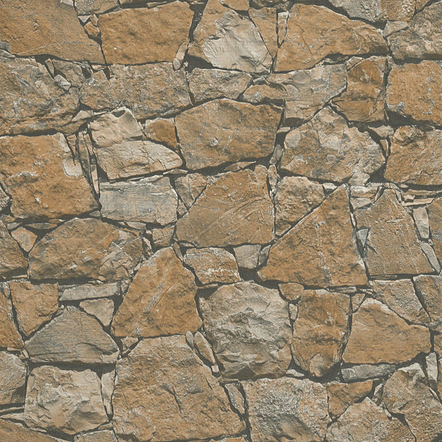 Galerie BB51138 The Bricks And More Claystone Cottage Motif Bronze Brown Wallpaper BB51138 Bronze Brown Wallpaper