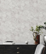 Galerie BB51139 The Bricks And More Petrified Paradise Motif White Wallpaper BB51139 White Wallpaper