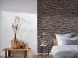 Galerie BB51145 The Bricks And More Rocky Retreat Motif Bronze Brown Wallpaper BB51145 Bronze Brown Wallpaper