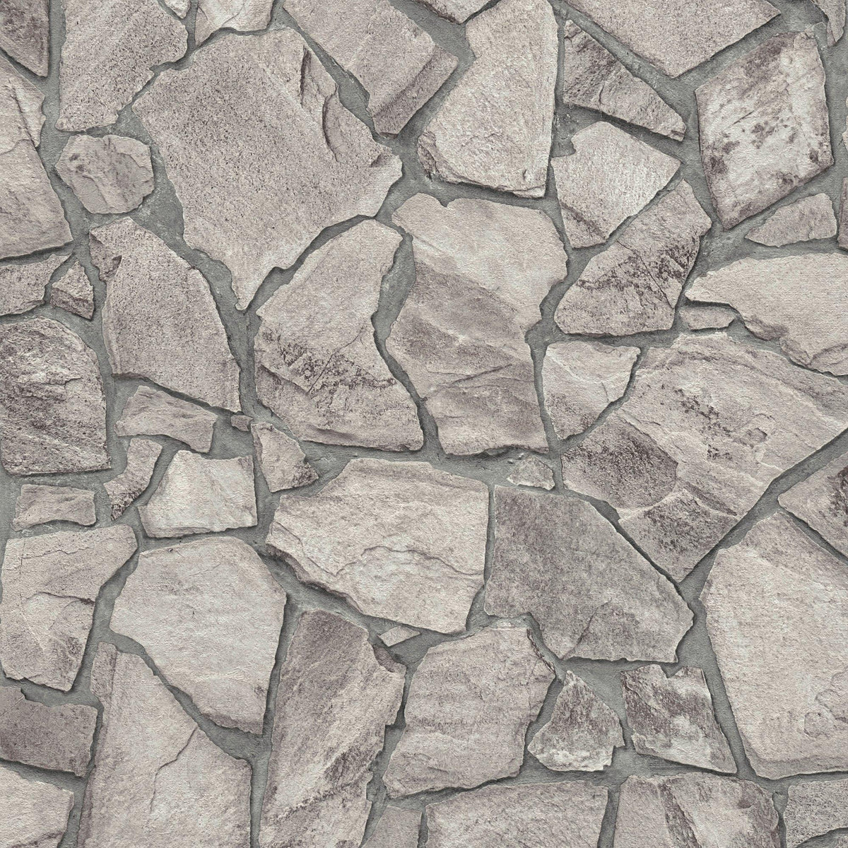 Galerie BB51140 The Bricks And More Petrified Paradise Motif Silver Grey Wallpaper BB51140 Silver Grey Wallpaper