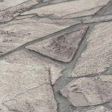 Galerie BB51140 The Bricks And More Petrified Paradise Motif Silver Grey Wallpaper BB51140 Silver Grey Wallpaper