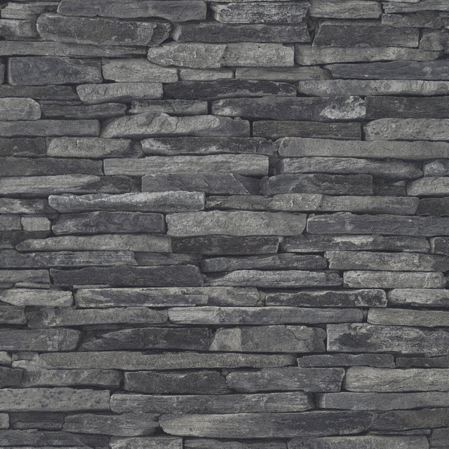 Galerie BB51146 The Bricks And More Rocky Retreat Motif Silver Grey Wallpaper BB51146 Silver Grey Wallpaper