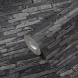 Galerie BB51146 The Bricks And More Rocky Retreat Motif Silver Grey Wallpaper BB51146 Silver Grey Wallpaper