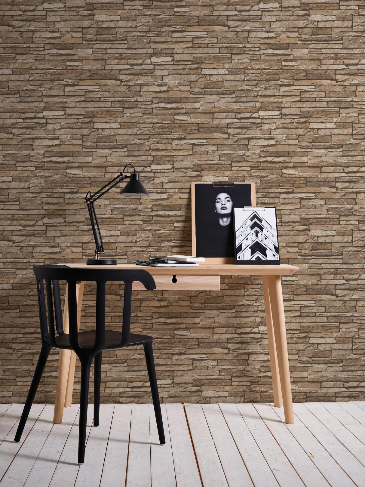 Galerie BB51147 The Bricks And More Graceful Granite Motif Beige Wallpaper BB51147 Beige Wallpaper