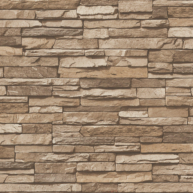 Galerie BB51147 The Bricks And More Graceful Granite Motif Beige Wallpaper BB51147 Beige Wallpaper