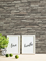 Galerie BB51148 The Bricks And More Graceful Granite Motif Silver Grey Wallpaper BB51148 Silver Grey Wallpaper