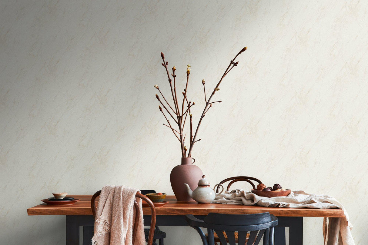 Galerie BB51163 The Bricks And More Luxurious Marble Motif Cream Wallpaper BB51163 Cream Wallpaper
