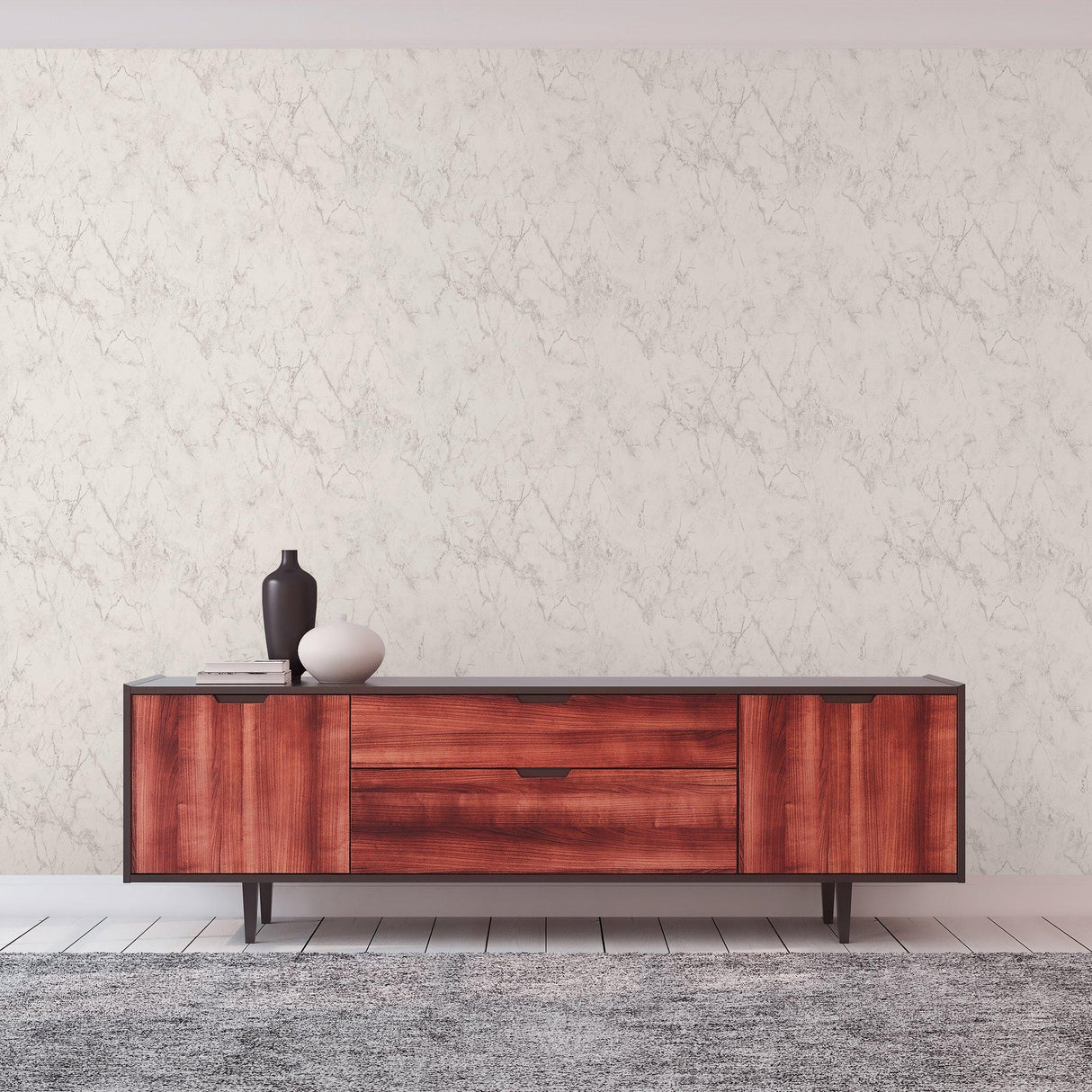 Galerie BB51164 The Bricks And More Gentle Beauty Motif Silver Grey Wallpaper BB51164 Silver Grey Wallpaper