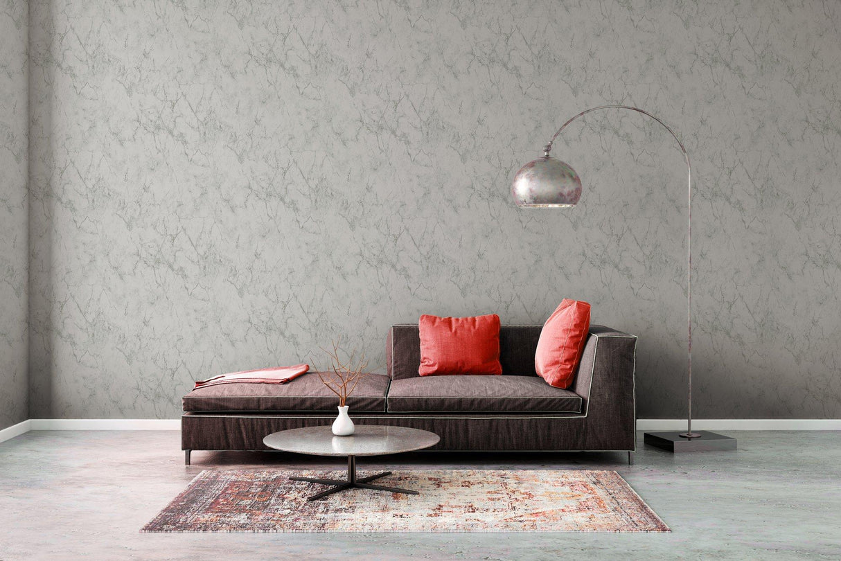 Galerie BB51164 The Bricks And More Gentle Beauty Motif Silver Grey Wallpaper BB51164 Silver Grey Wallpaper