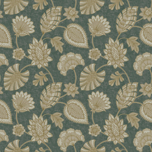 Galerie DWP0351-01 Elegance Flower Fan Green Wallpaper DWP0351-01 Green Wallpaper