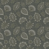 Galerie DWP0351-02 Elegance Flower Fan Silver Grey Wallpaper DWP0351-02 Silver Grey Wallpaper