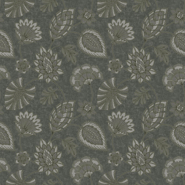 Galerie DWP0351-02 Elegance Flower Fan Silver Grey Wallpaper DWP0351-02 Silver Grey Wallpaper