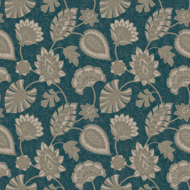 Galerie DWP0351-05 Elegance Flower Fan Blue Wallpaper DWP0351-05 Blue Wallpaper