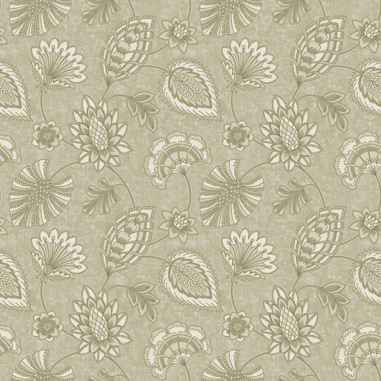 Galerie DWP0351-03 Elegance Flower Fan Beige Wallpaper DWP0351-03 Beige Wallpaper