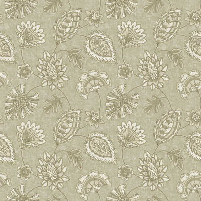 Galerie DWP0351-03 Elegance Flower Fan Beige Wallpaper DWP0351-03 Beige Wallpaper