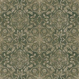 Galerie DWP0353-01 Floral Stripe Green Wallpaper