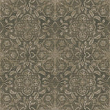 Galerie DWP0353-02 Floral Stripe Bronze Brown Wallpaper