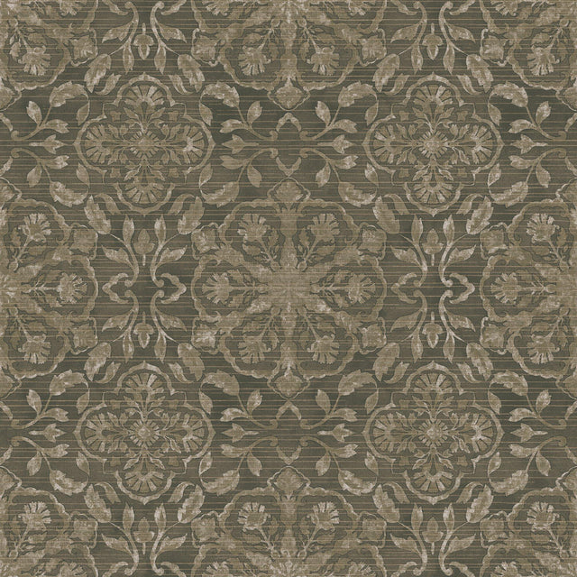 Galerie DWP0353-02 Elegance Floral Stripe Bronze Brown Wallpaper DWP0353-02 Bronze Brown Wallpaper