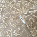 Galerie DWP0353-02 Elegance Floral Stripe Bronze Brown Wallpaper DWP0353-02 Bronze Brown Wallpaper