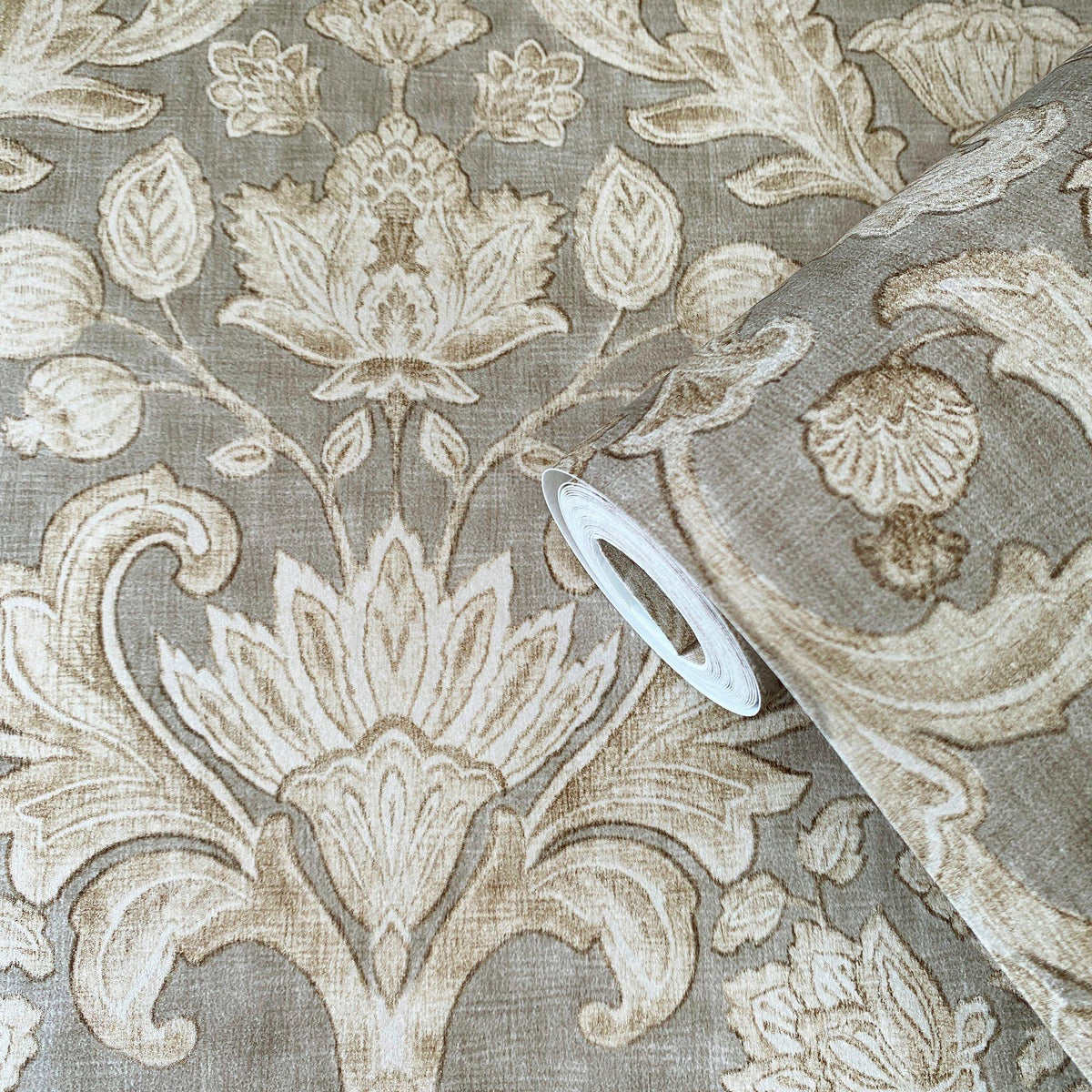 Galerie DWP0354-02 Elegance Damask Bronze Brown Wallpaper DWP0354-02 Bronze Brown Wallpaper