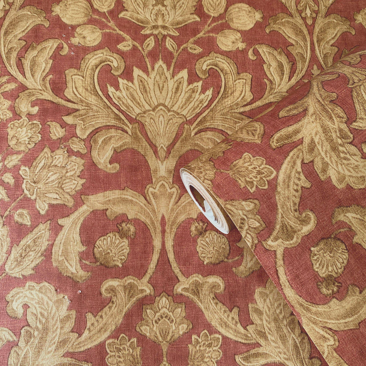 Galerie DWP0354-06 Elegance Damask Red Wallpaper DWP0354-06 Red Wallpaper