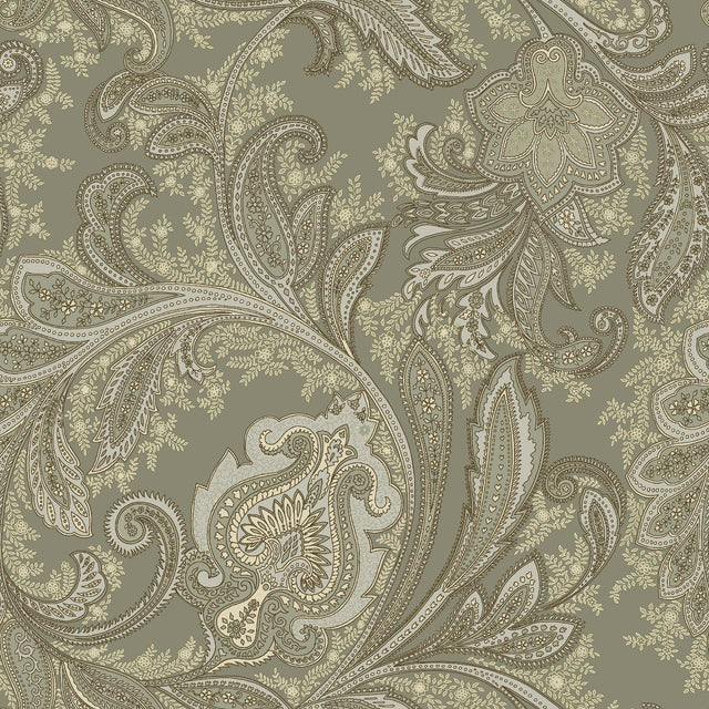 Galerie DWP0355-02 Elegance Paisley Silver Grey Wallpaper DWP0355-02 Silver Grey Wallpaper