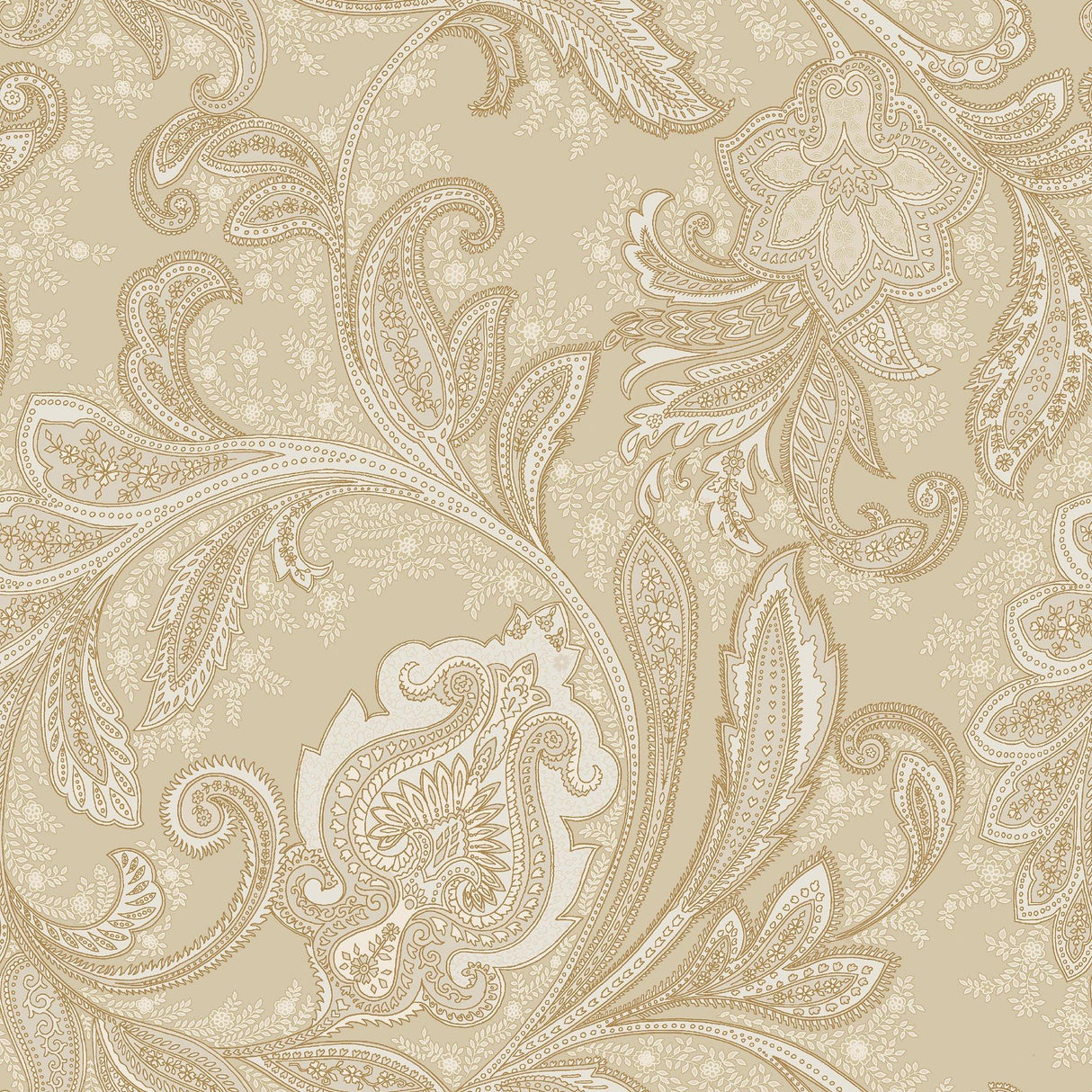 Galerie DWP0355-03 Elegance Paisley Beige Wallpaper DWP0355-03 Beige Wallpaper