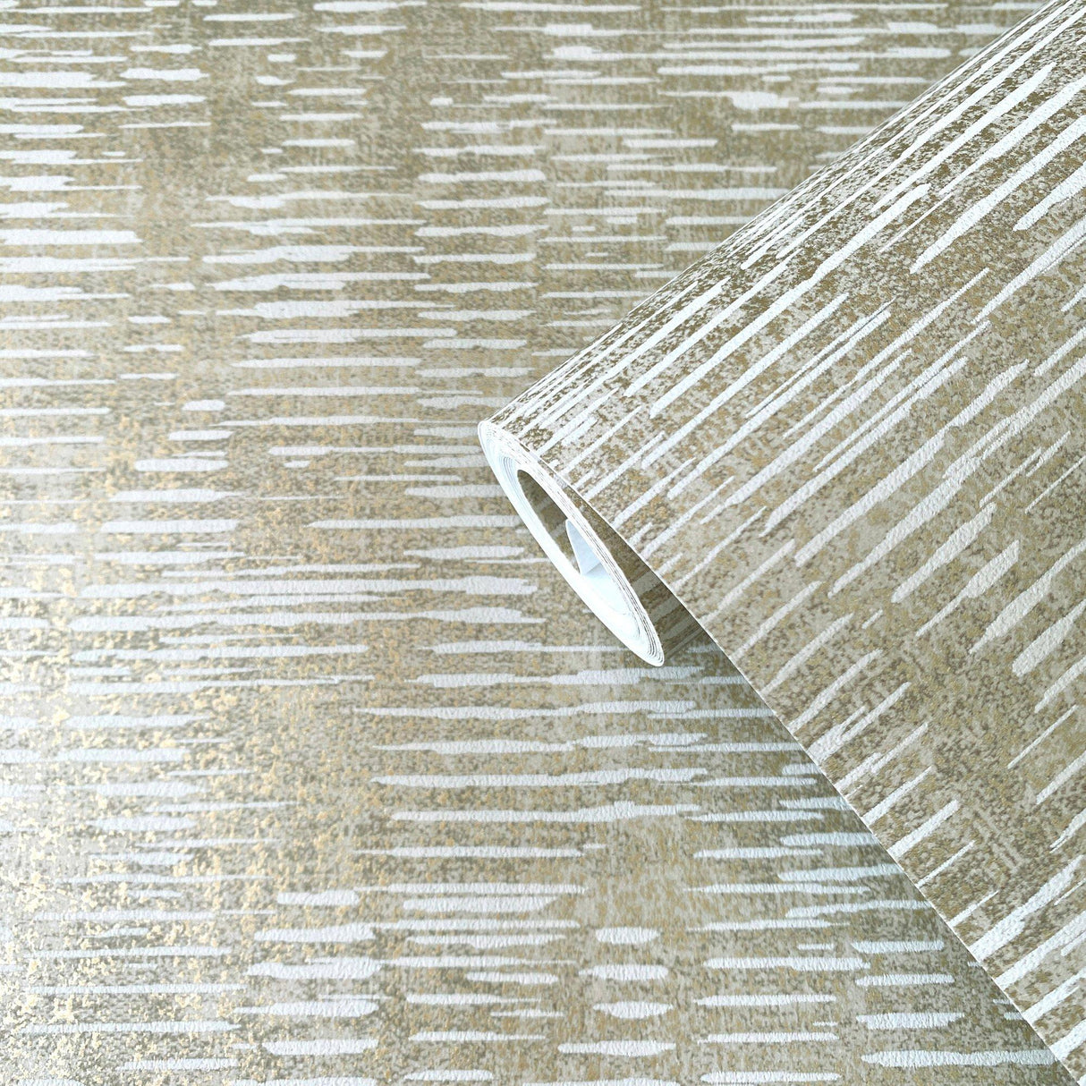 Galerie DWP0357-02 Elegance Stripy Shimmer Bronze Brown Wallpaper DWP0357-02 Bronze Brown Wallpaper