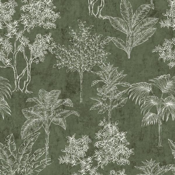 Galerie DWP0361-01 Floating Foliage Green Wallpaper