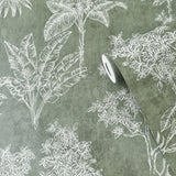 Galerie DWP0361-01 Zen Floating Foliage Green Wallpaper DWP0361-01 Green Wallpaper