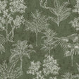 Galerie DWP0361-01 Zen Floating Foliage Green Wallpaper DWP0361-01 Green Wallpaper