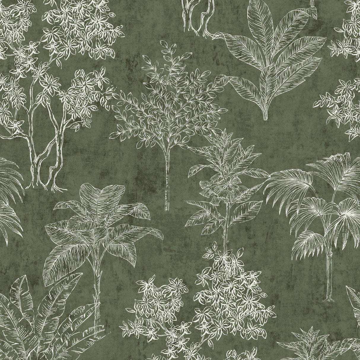 Galerie DWP0361-01 Zen Floating Foliage Green Wallpaper DWP0361-01 Green Wallpaper