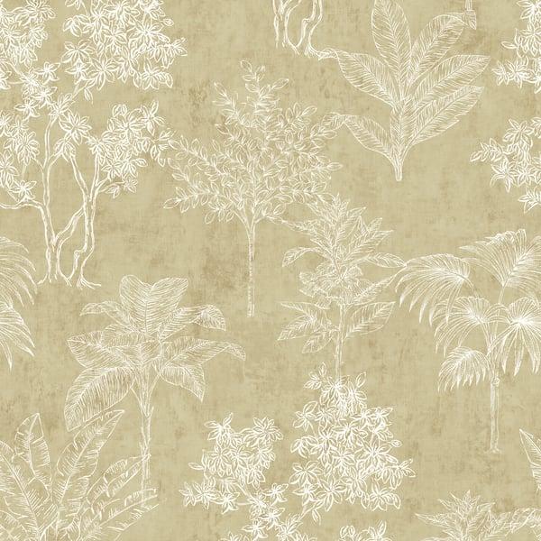 Galerie DWP0361-03 Floating Foliage Bronze Brown Wallpaper