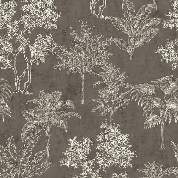 Galerie DWP0361-05 Floating Foliage Silver Grey Wallpaper