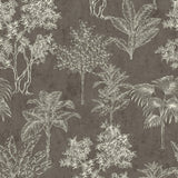 Galerie DWP0361-05 Zen Floating Foliage Silver Grey Wallpaper DWP0361-05 Silver Grey Wallpaper